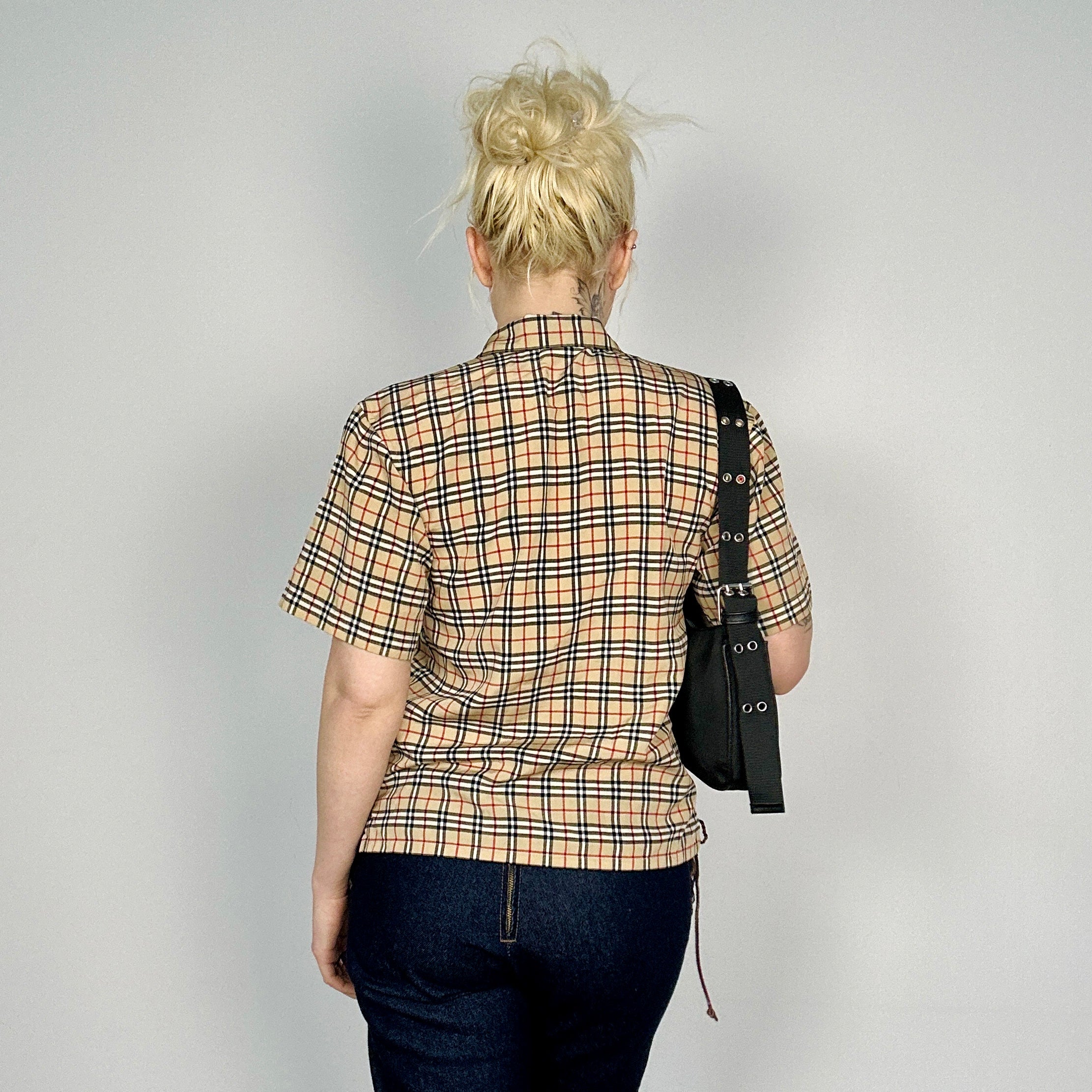 Early 2000s Plaid Print Button Up