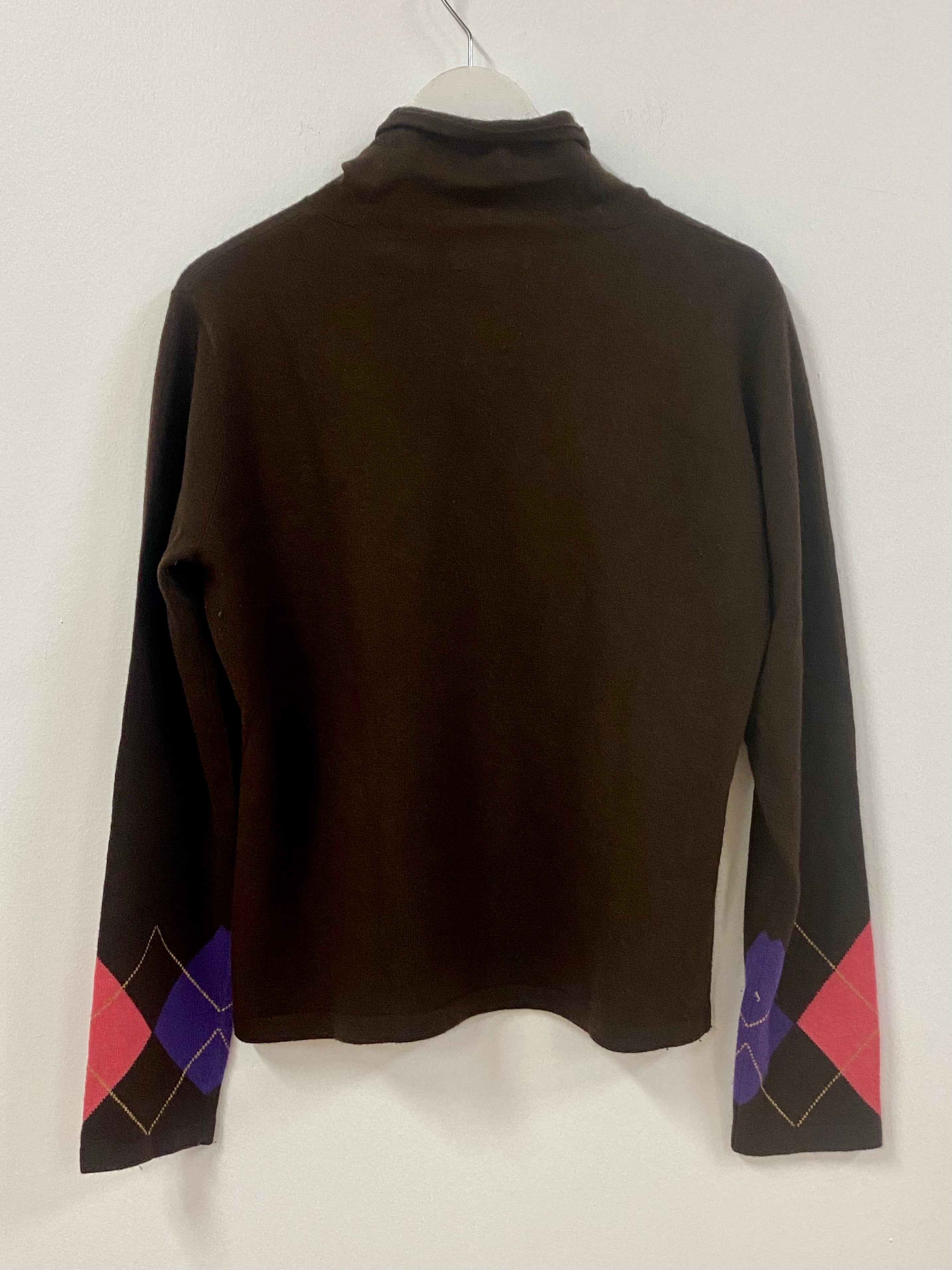 Brown Argyle Cashmere