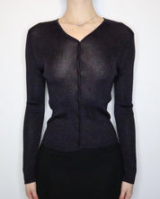 Navy Shimmer Cardigan (Medium) 