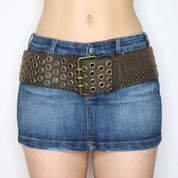 Chunky Wide Grommet Belt (XS-M)