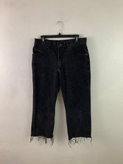 Lee cut off black jeans
