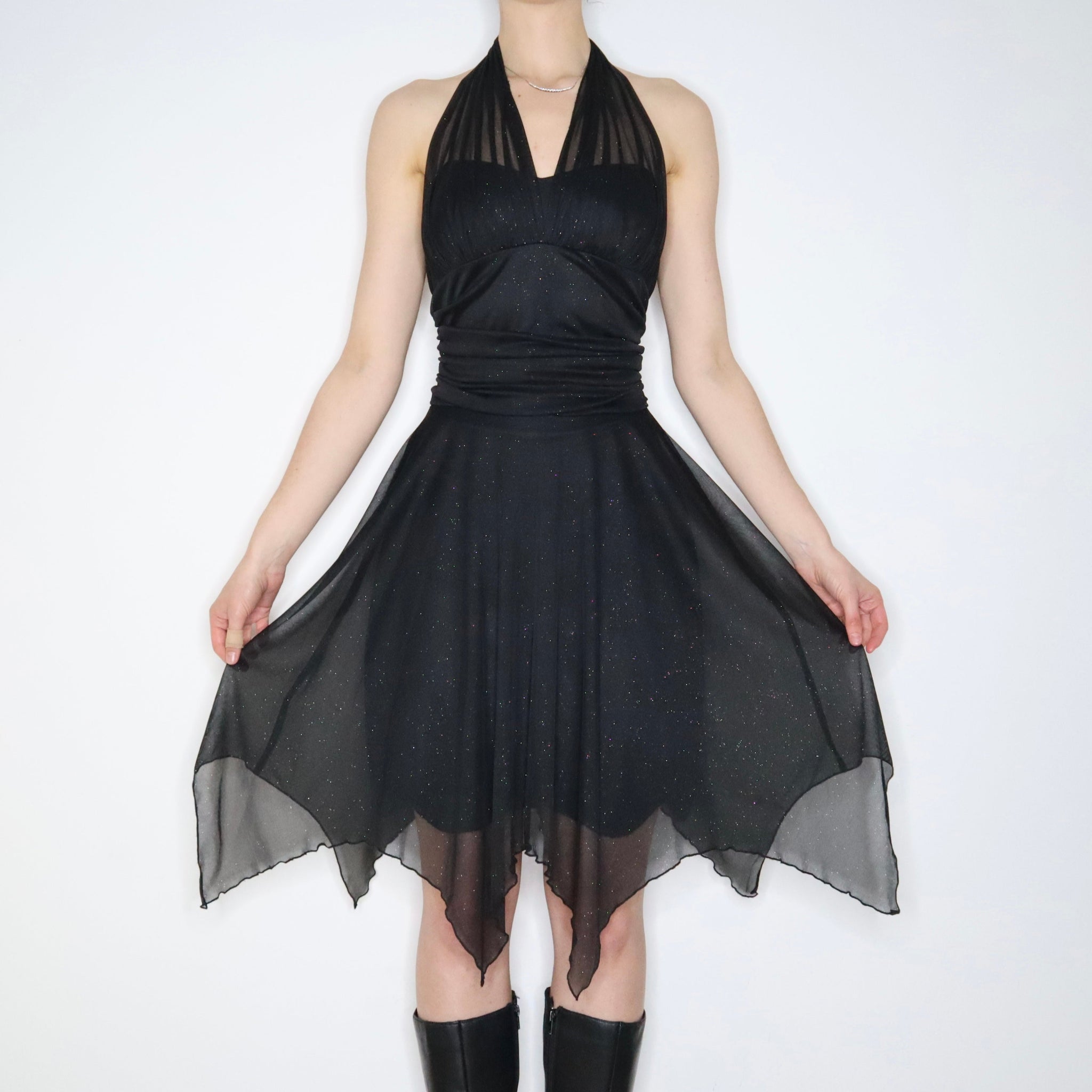 Black Glitter Fairy Dress (Large) Holy Thrift Black Glitter Fairy Dress (Large) Holy Thrift