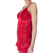 Red lace slip