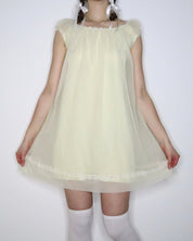 Pastel Yellow Babydoll Nightgown (Small) 