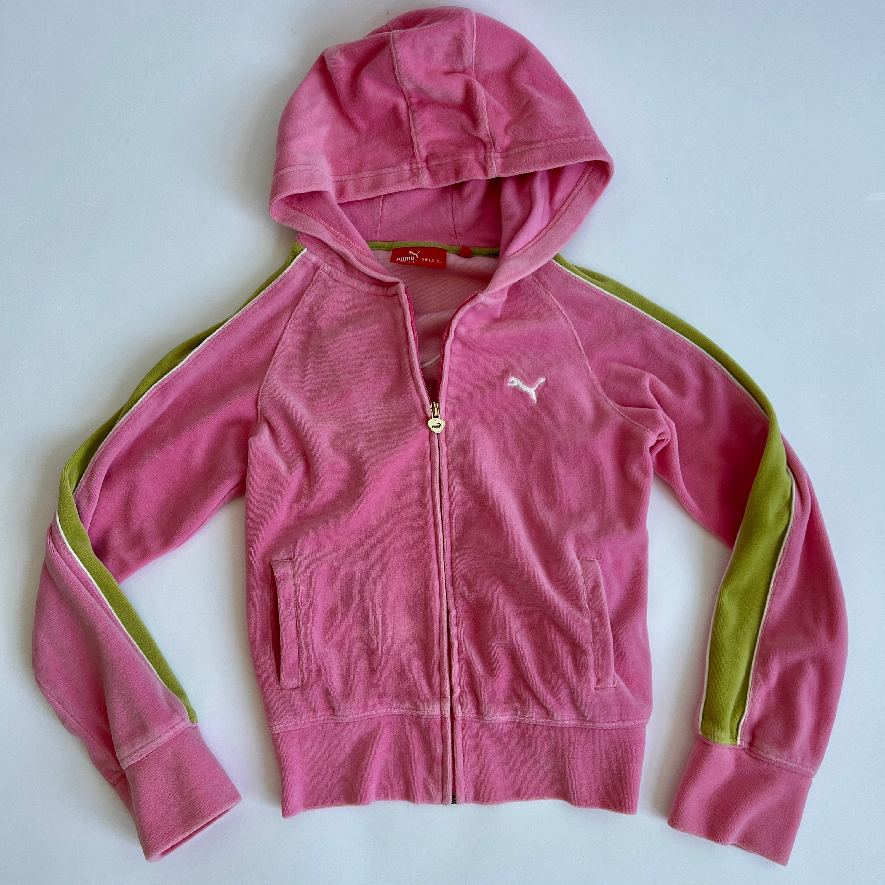 00s puma velour zip hoodie