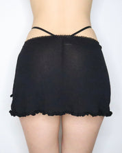 Black Mesh Mini Skirt (S-M) 