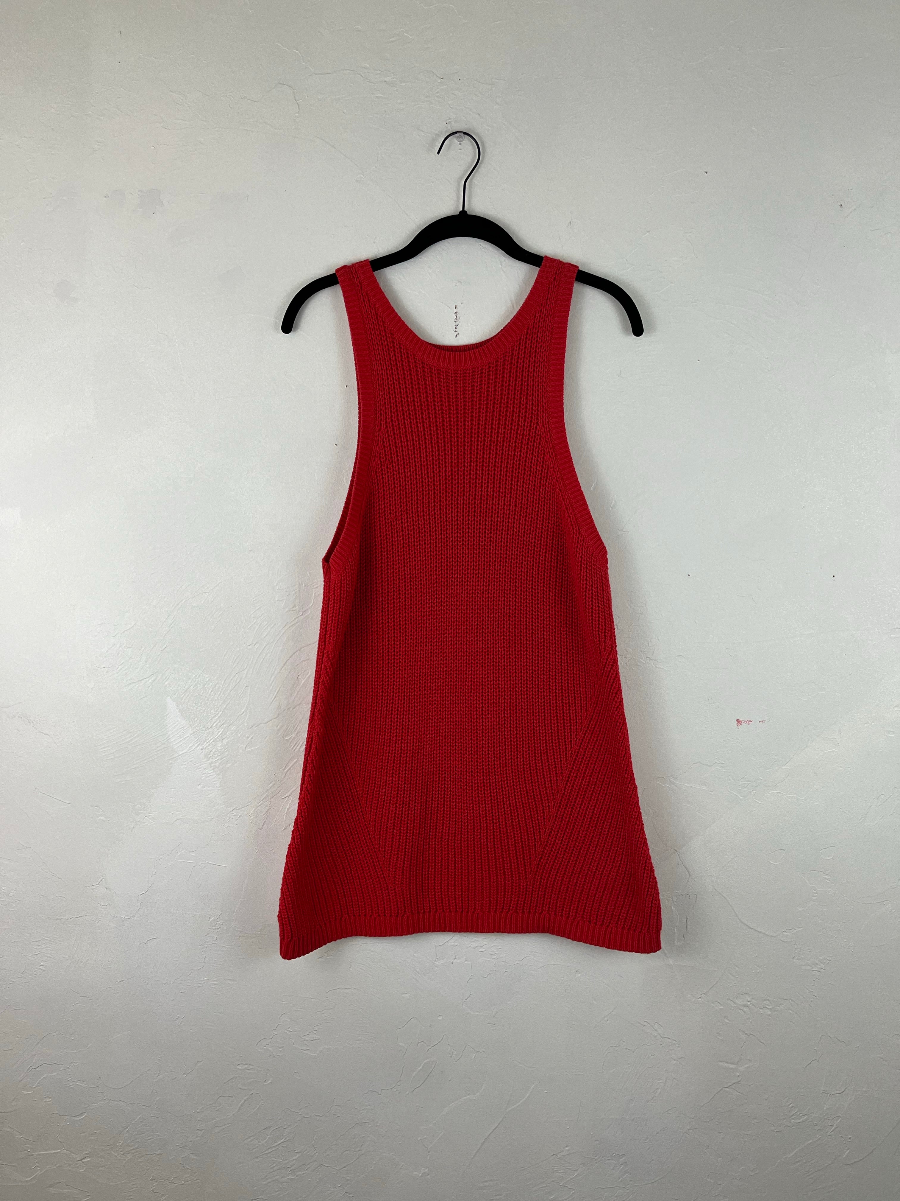 Cherry knit tank