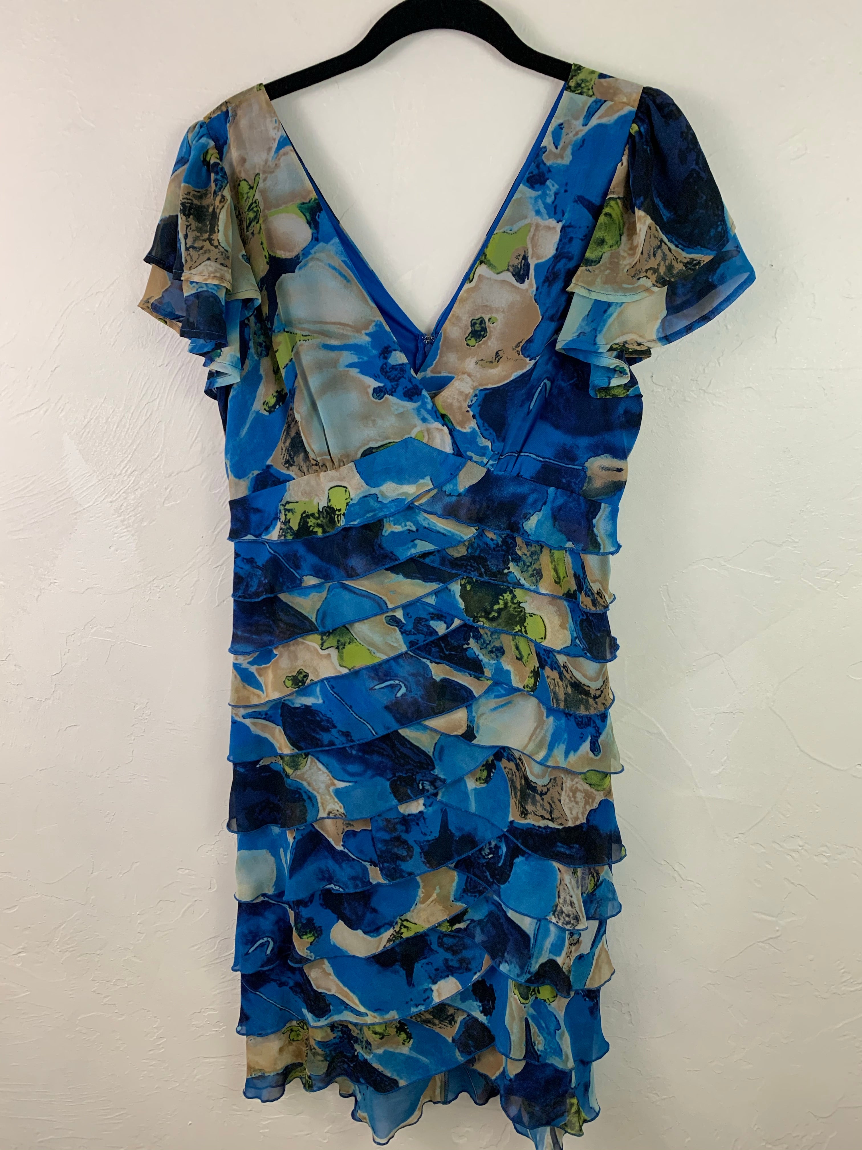 Textured ocean midi dress