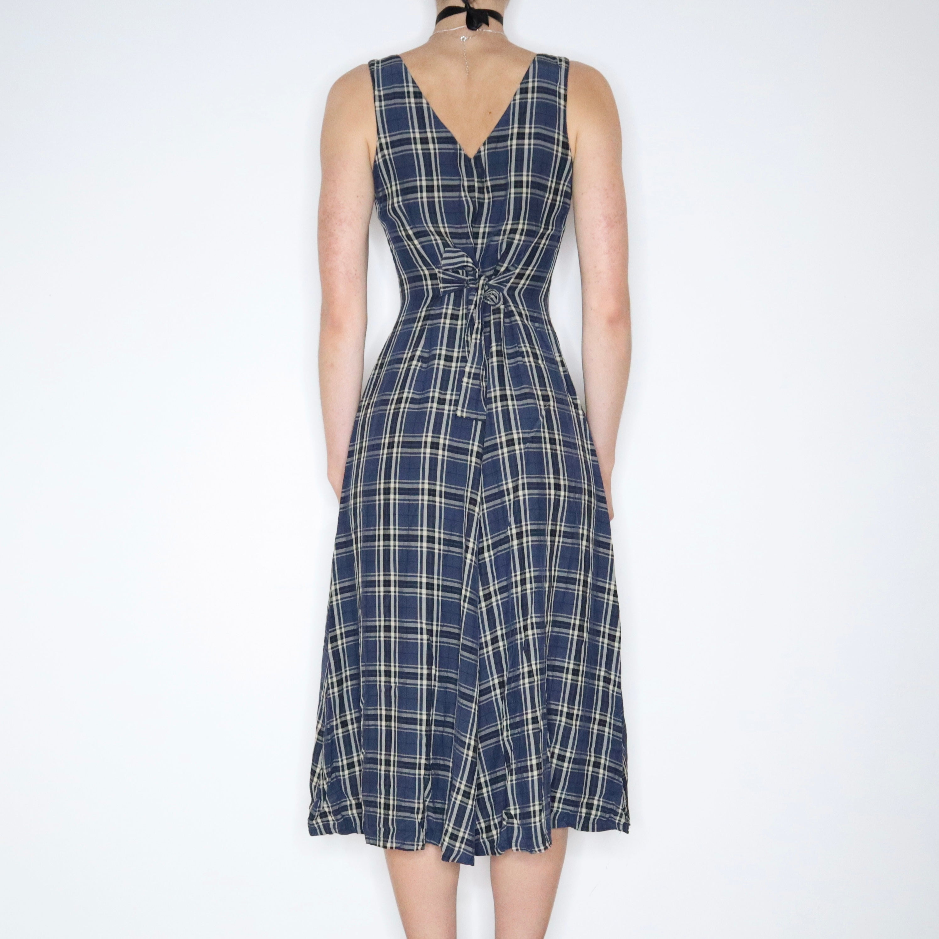 Blue Plaid Maxi Dress (XS-S) – Holy Thrift