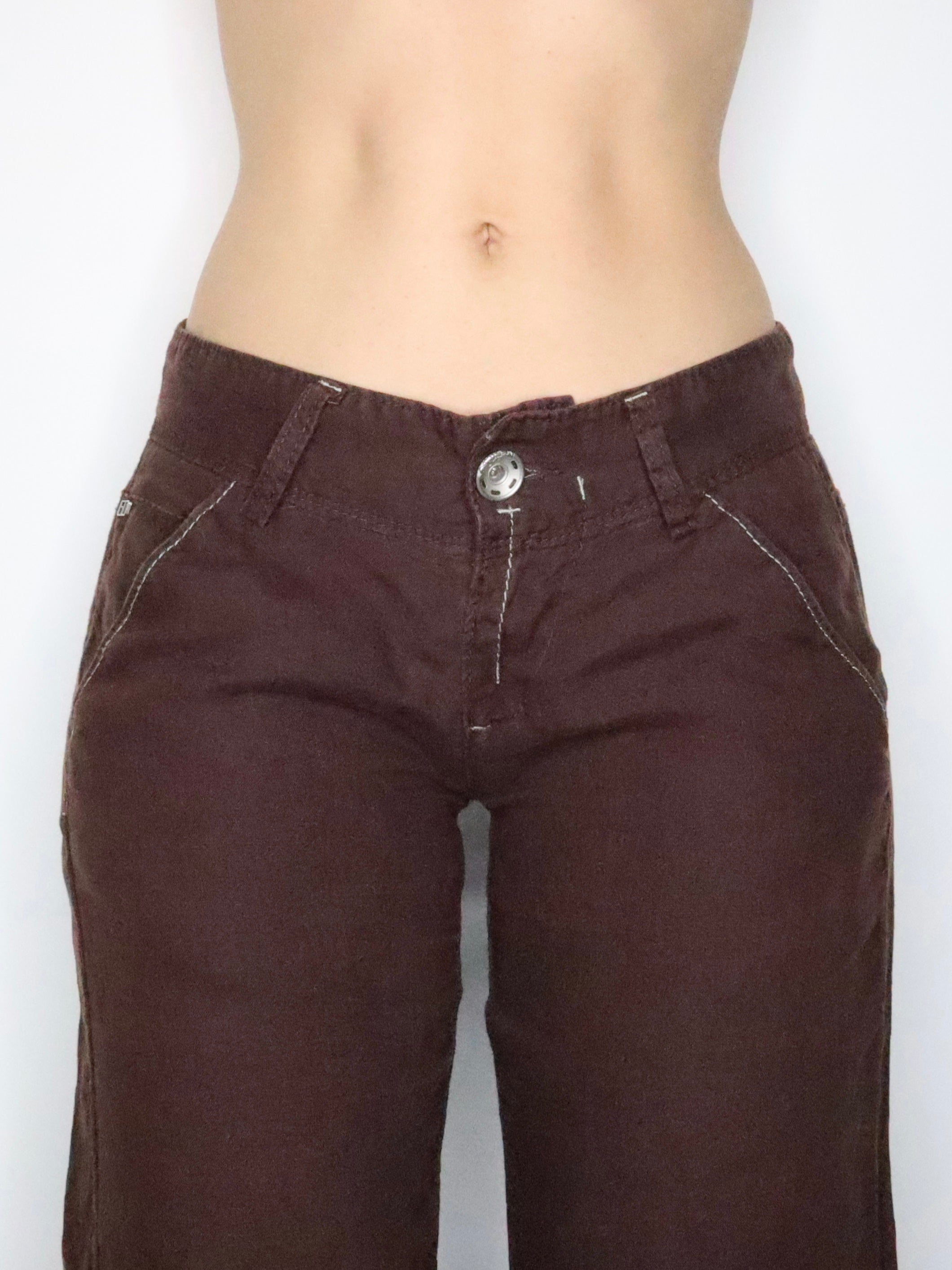 Miss Sixty Brown Linen Pants (Small) 