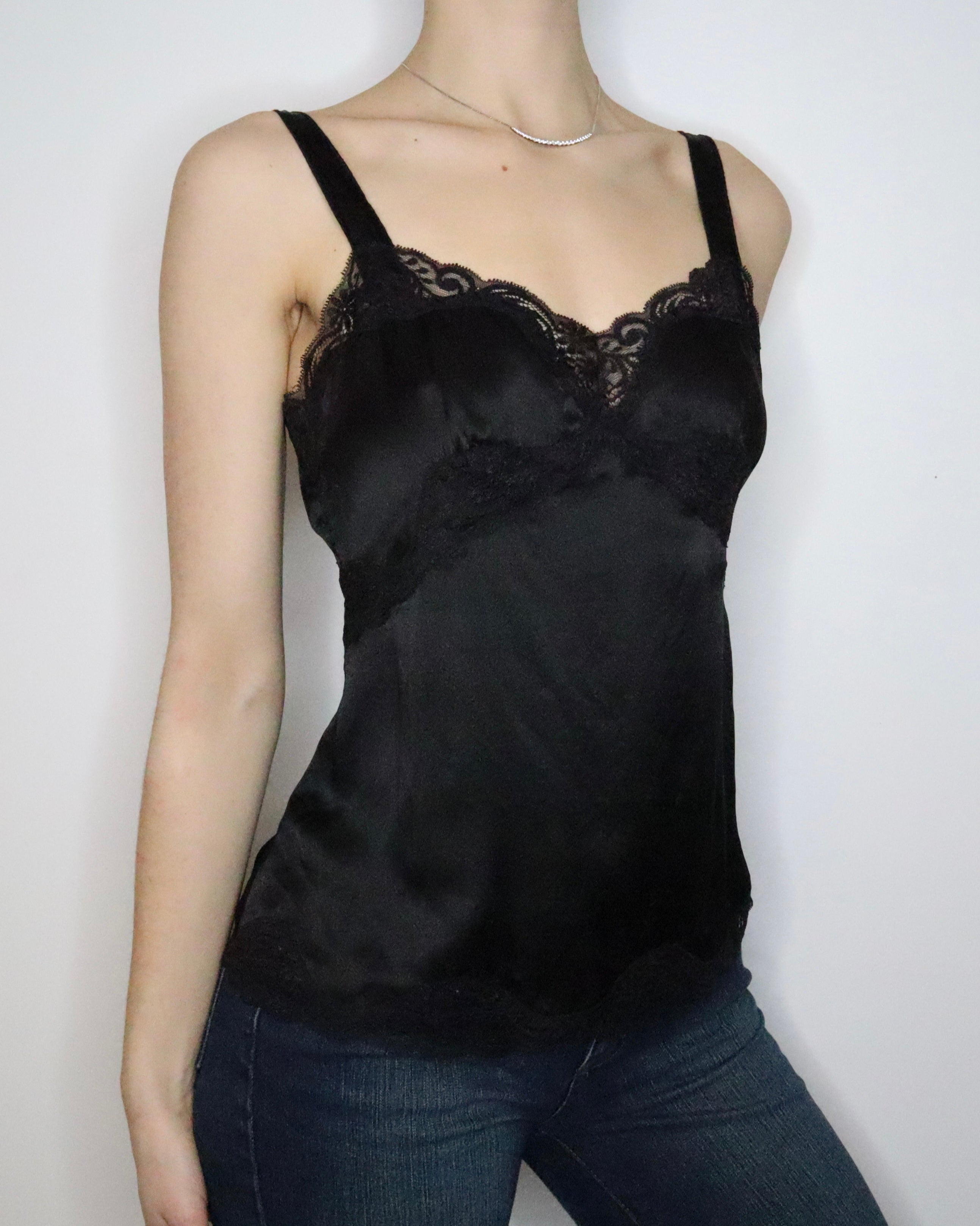 Black Silk Camisole (Medium) 