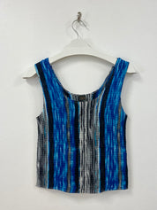 Stretchy Pleated Graphic Tank
