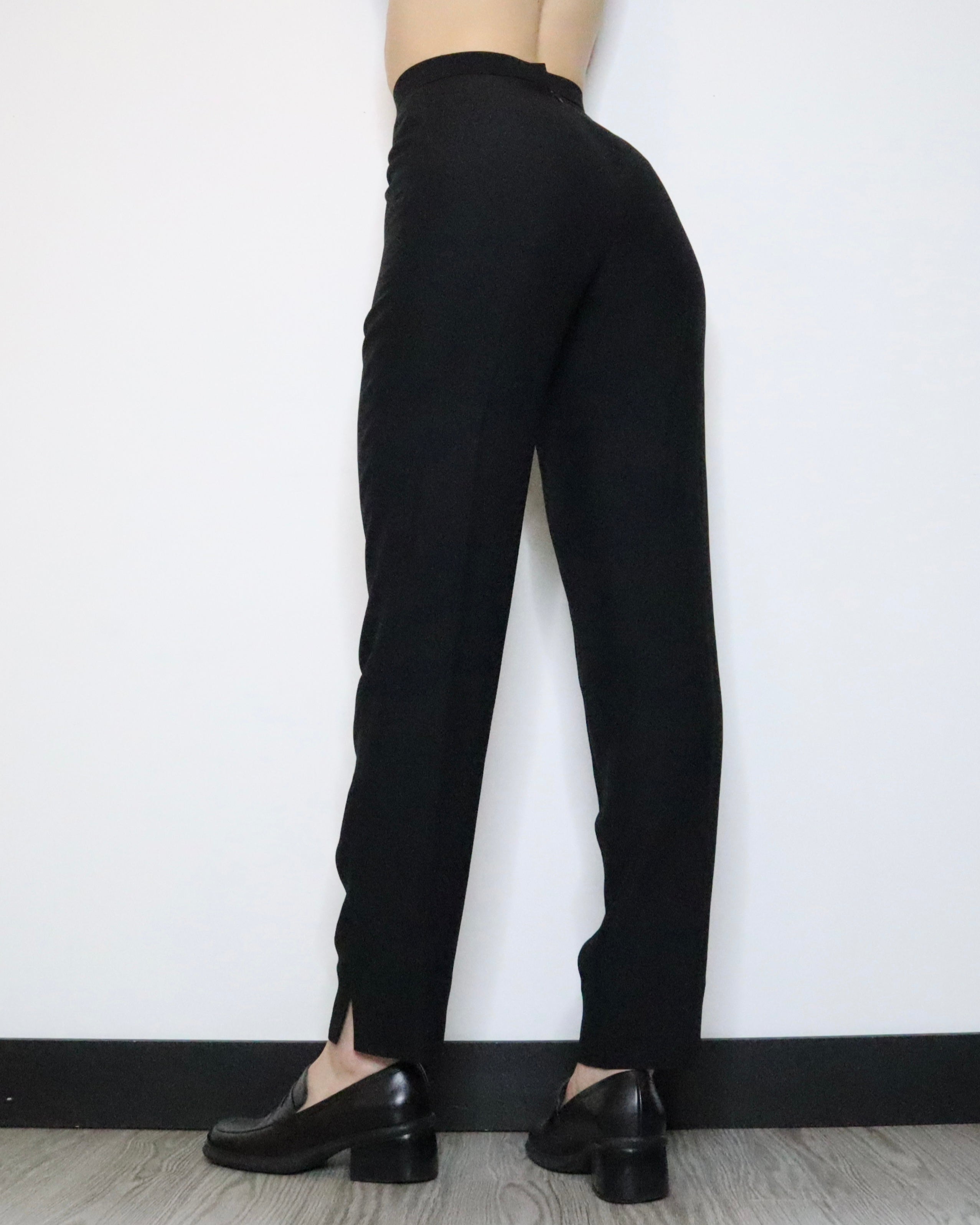 Black High Waisted Pants (XS-S) 