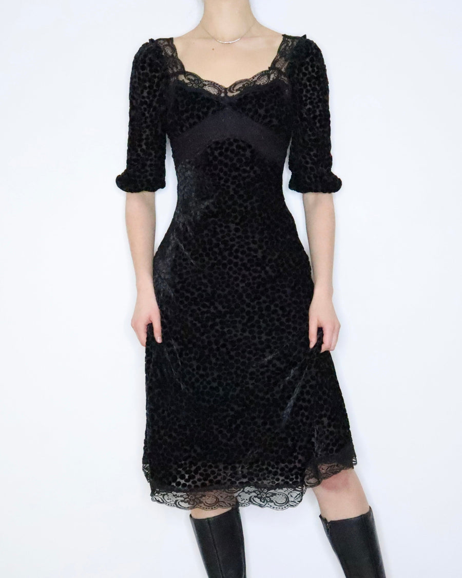 Black Midi Dress (Small) 