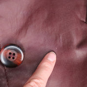 Burgundy Italian Leather Jacket (Small)
