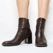 Italian Brown Ankle Boots (7.5 US/39 EU)