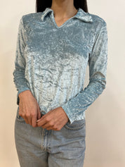 Crushed velvet top