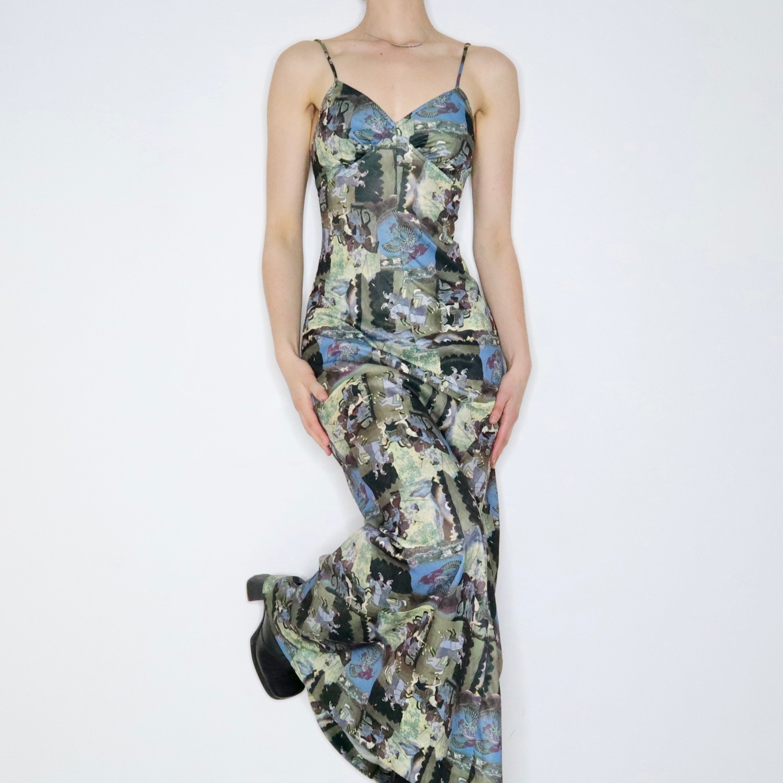 Rare 70s Novelty Print Dress (XS-S)