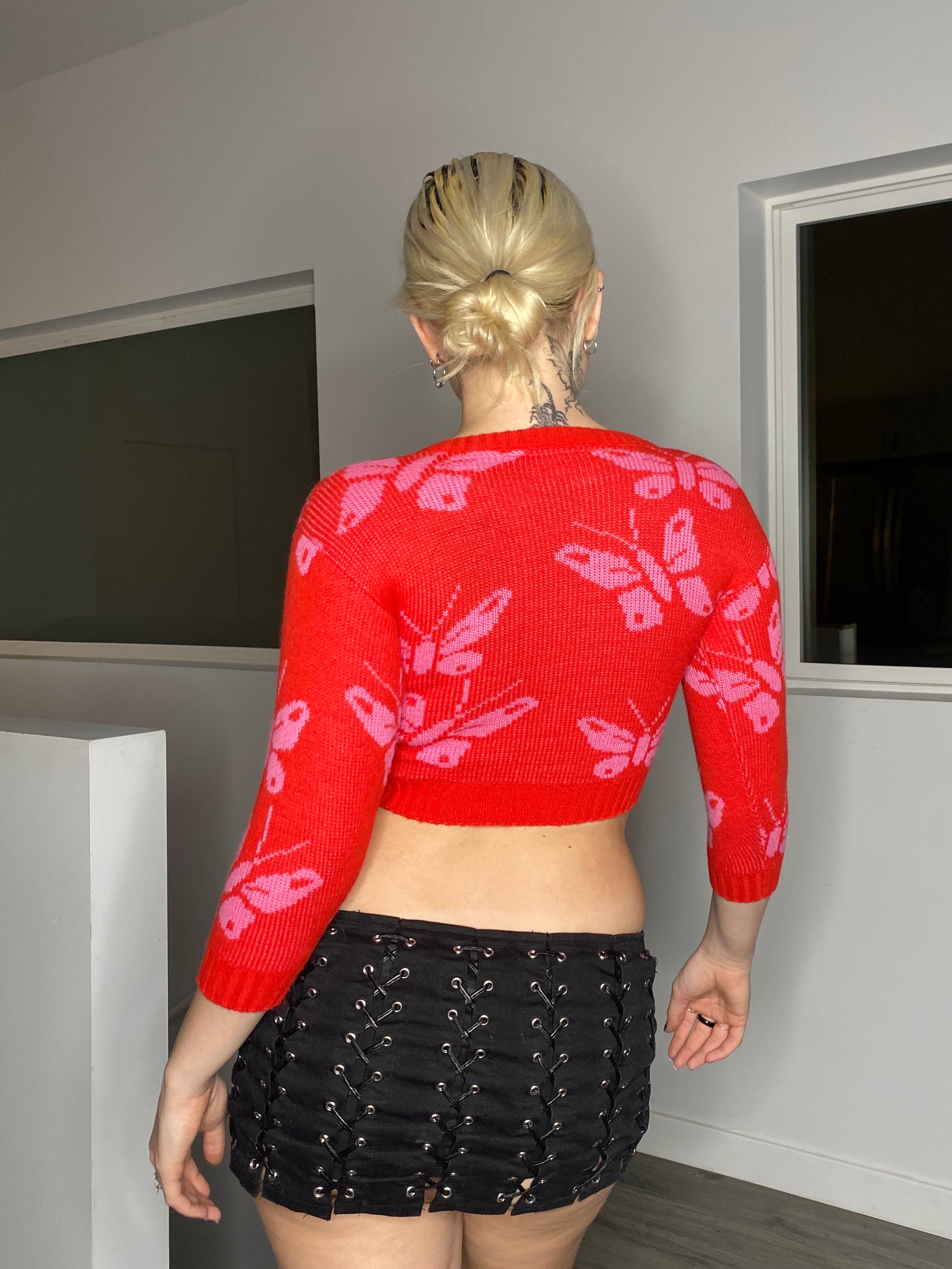 Butterfly Cropped Sweater