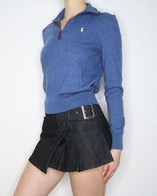 Ralph Lauren Blue Quarter Zip (S-M) 