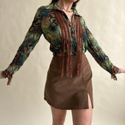 Vintage baroque lace button up 