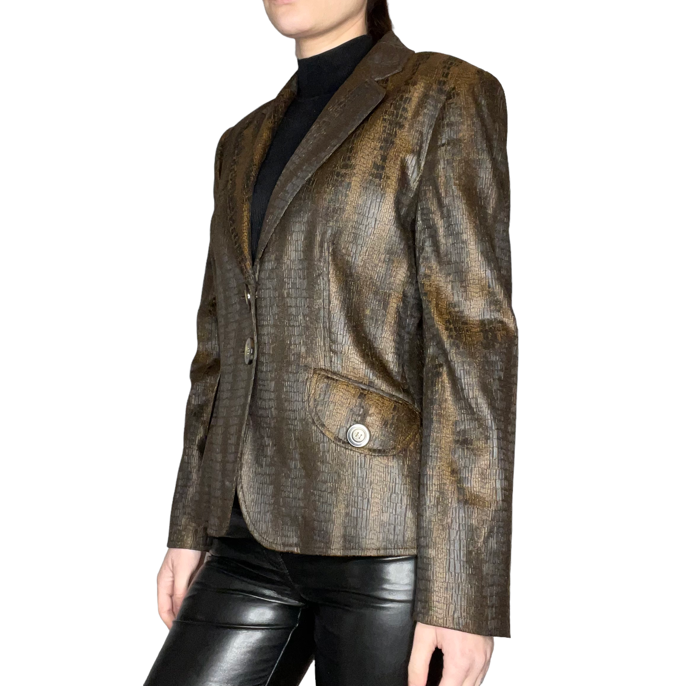 vintage alligator print blazer
