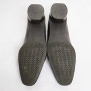 Brown Leather Heeled Loafers (7 US)
