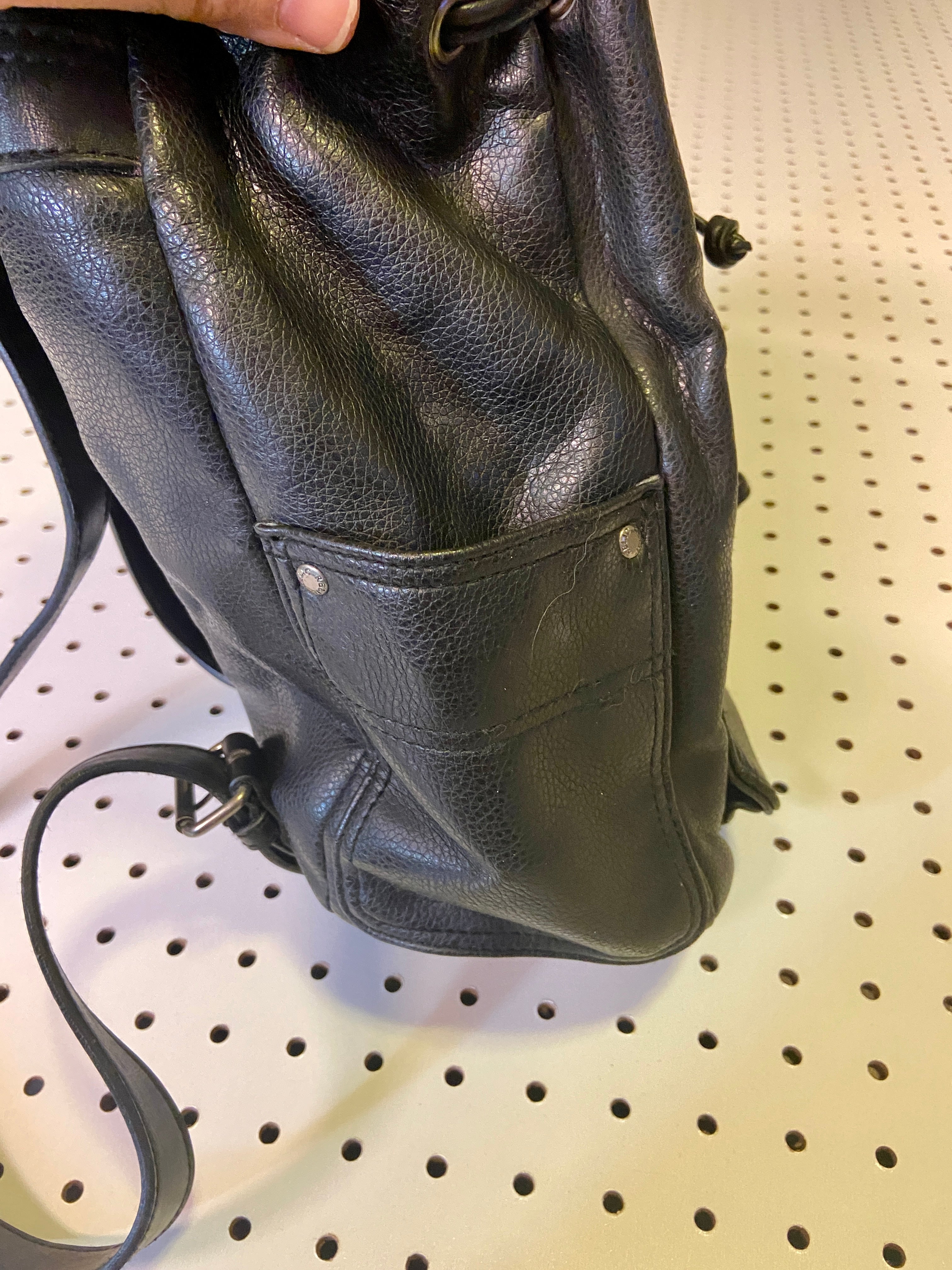 Leather backpack