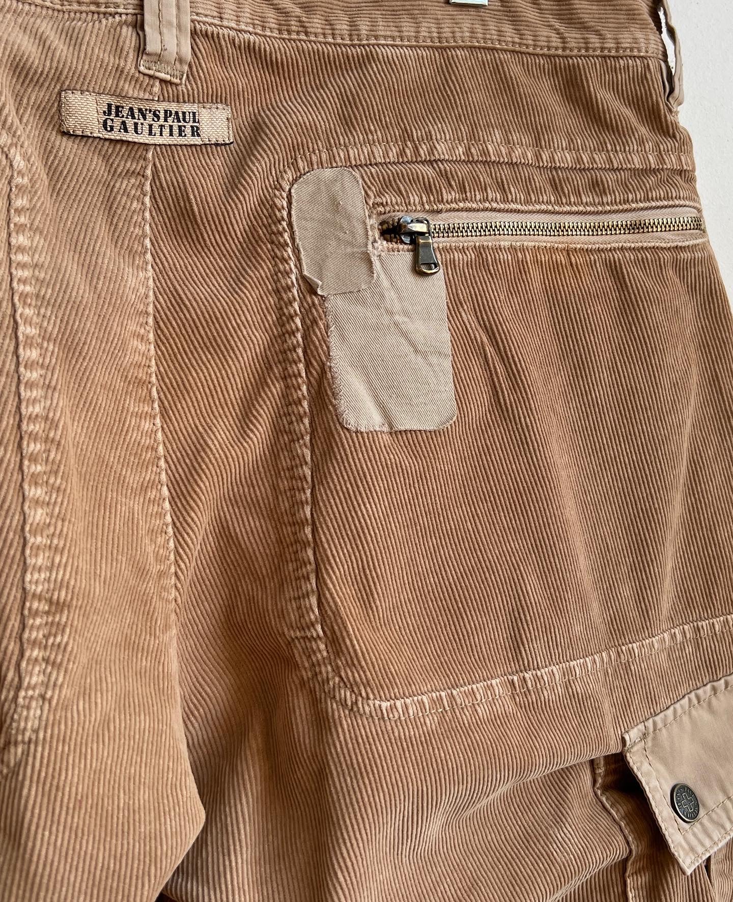 Jean Paul Gaultier corduroy cargos XXXL