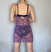 purple mesh slip