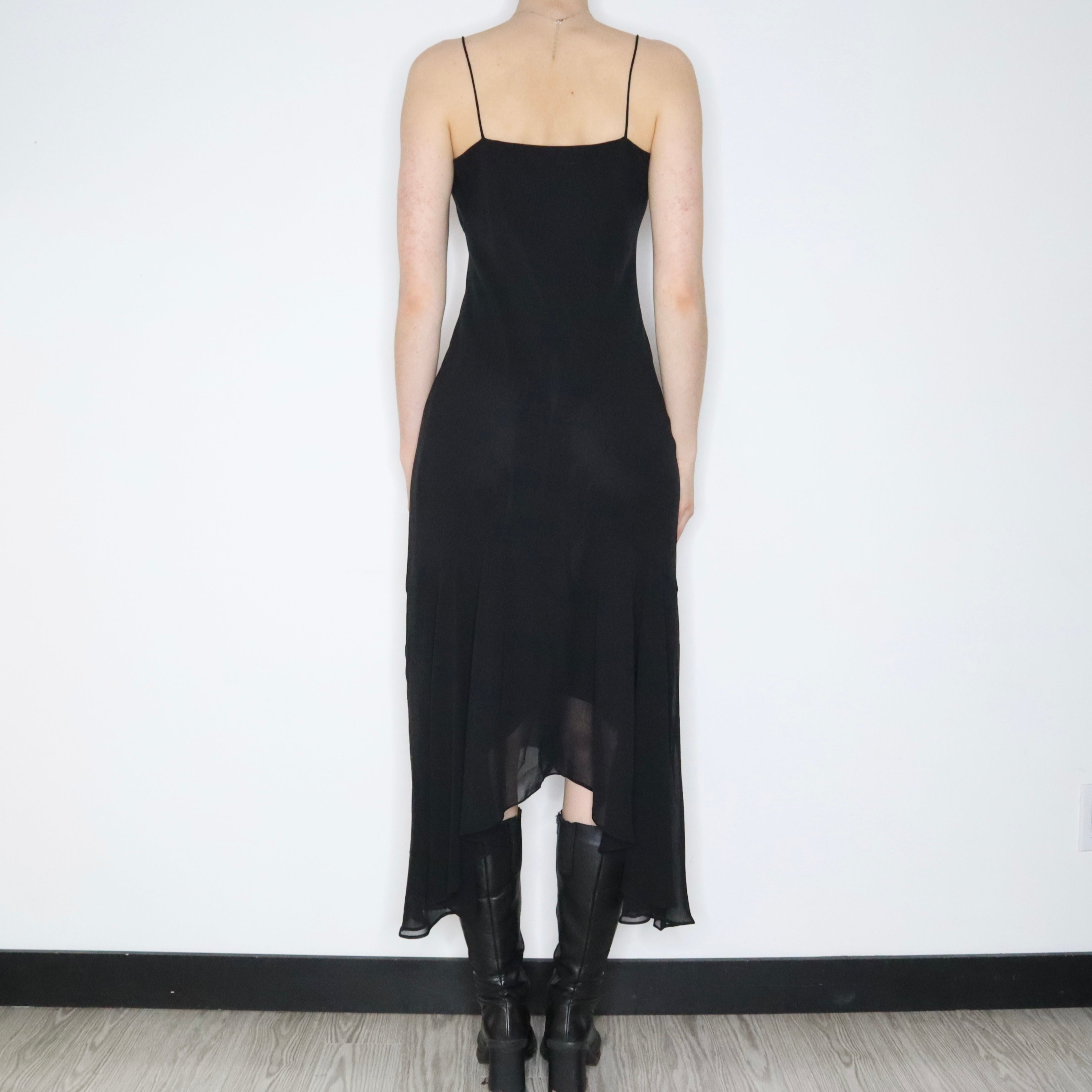 Black Beaded Evening Gown (M-L) 