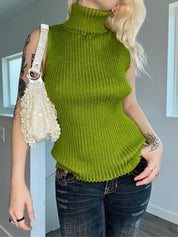 00s Ribbed Turtleneck Tank