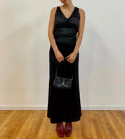 Black Silk and Sequin Maxi