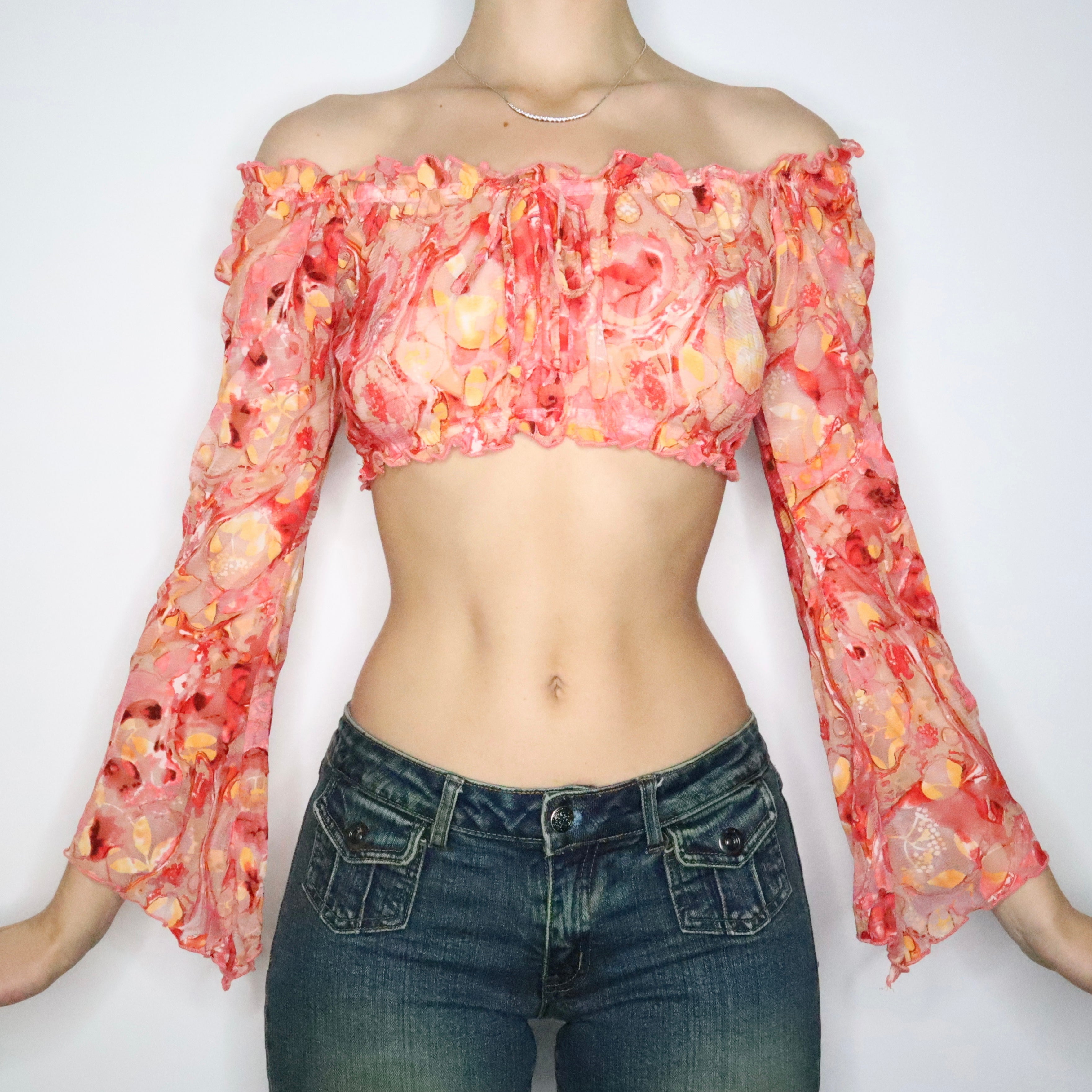 Milkmaid Mesh Crop Top (XS-S)