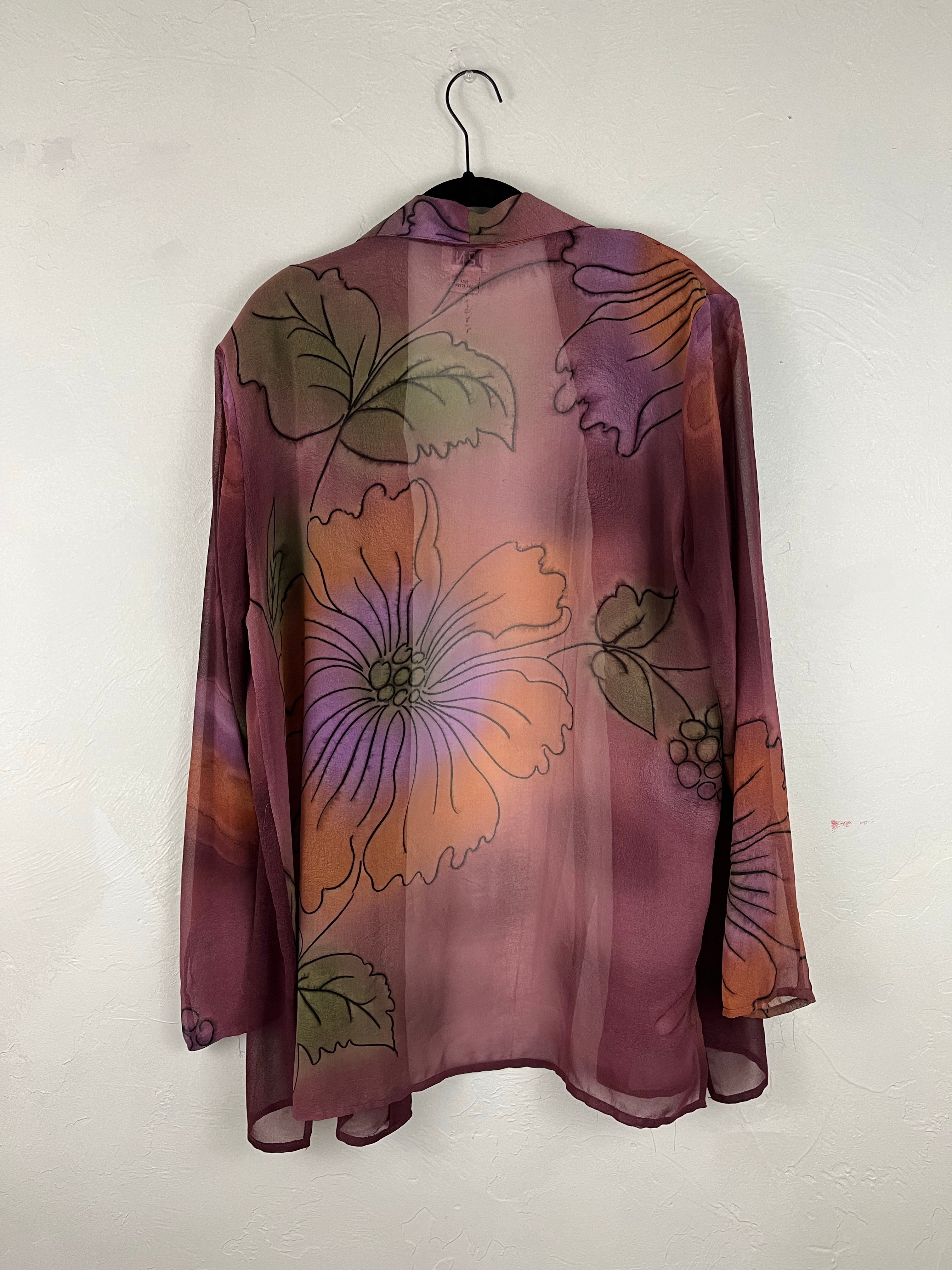 Sheer plum top