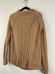 Camel cable knit