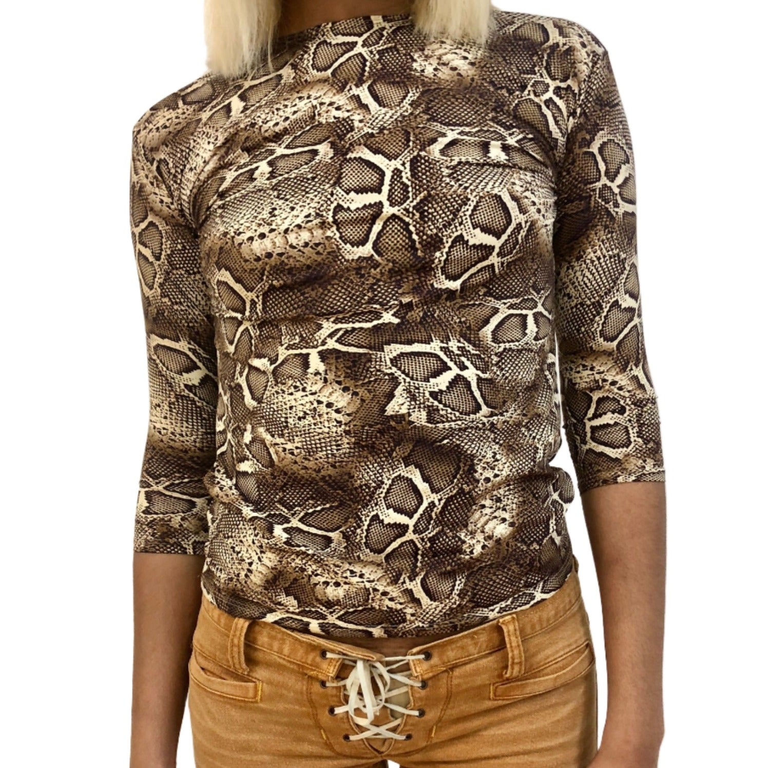 Spandex Snakeskin Top