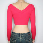 Fuchsia Bebe Cropped Top (XS)