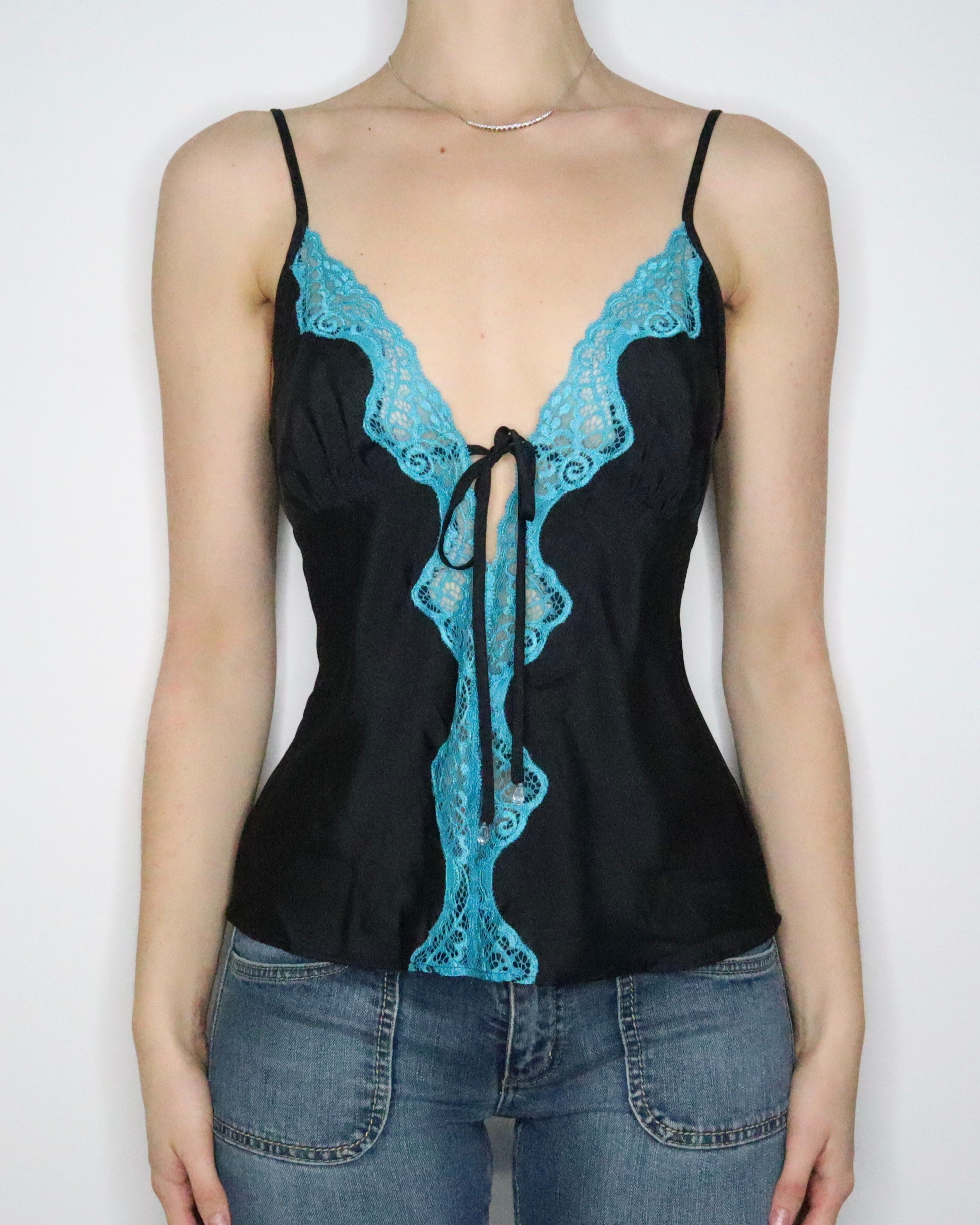 Black Lace Trim Camisole (M-L) 