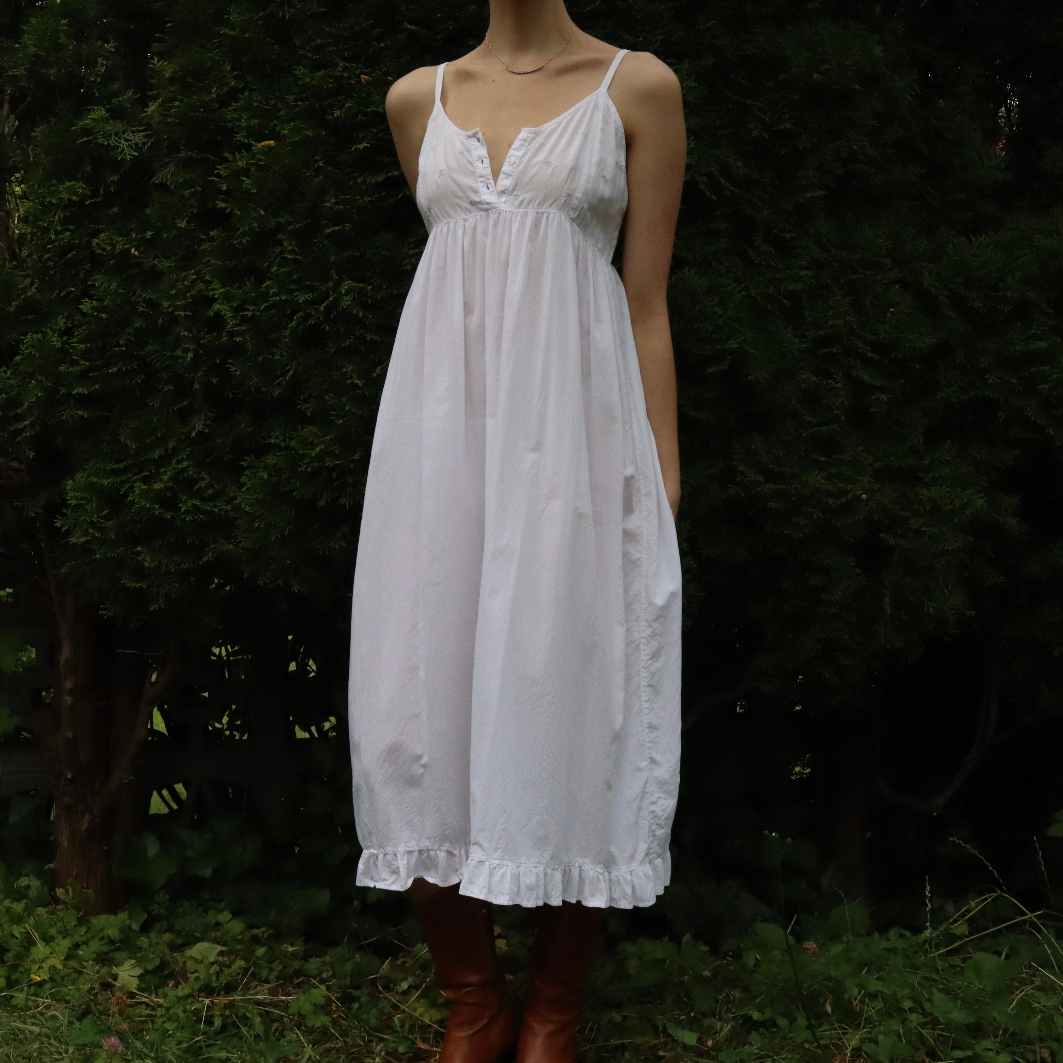 White Babydoll Dress (Medium)
