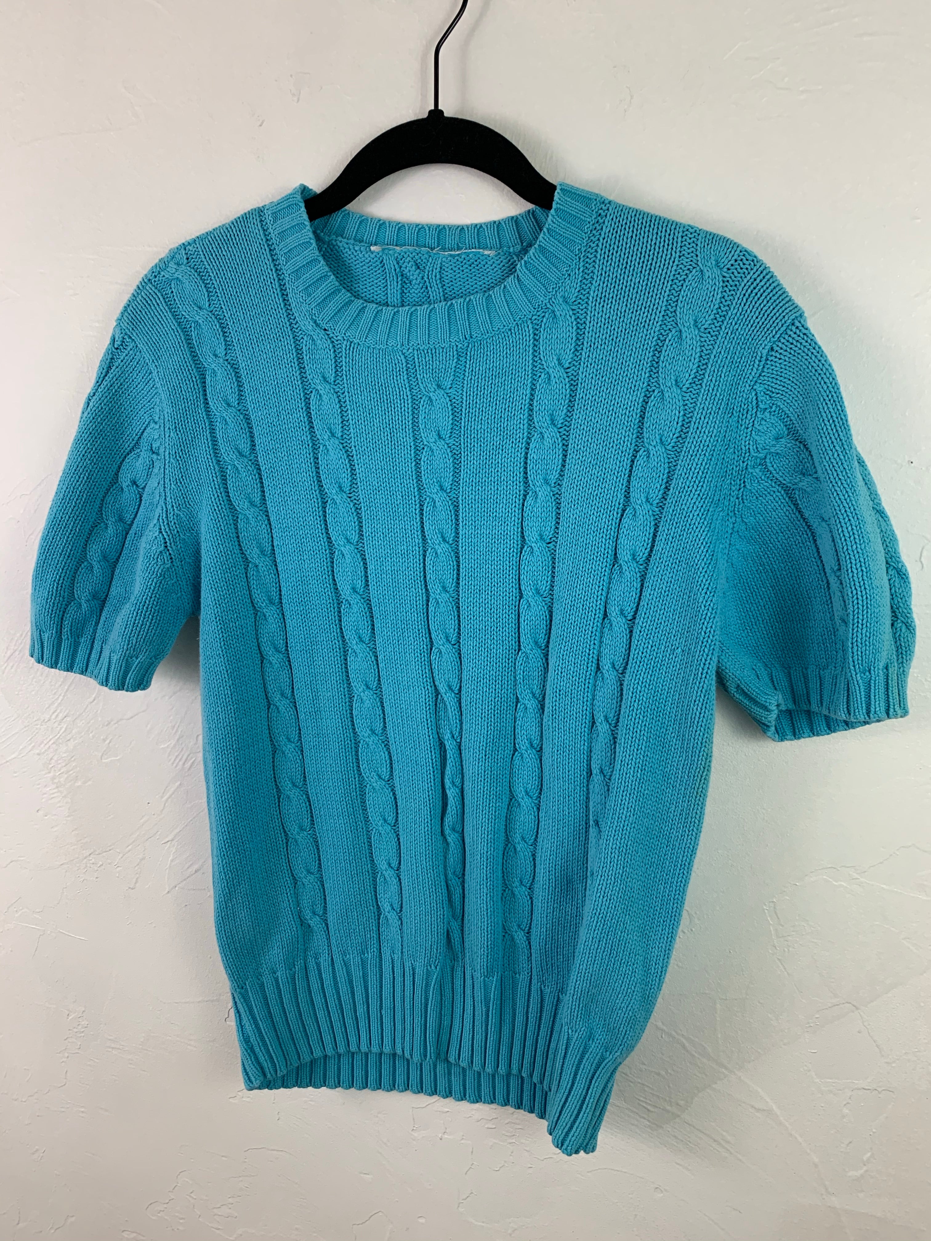 Light blue cable knit