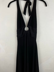 Black spandex midi