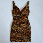 90s animal mesh bodycon xs
