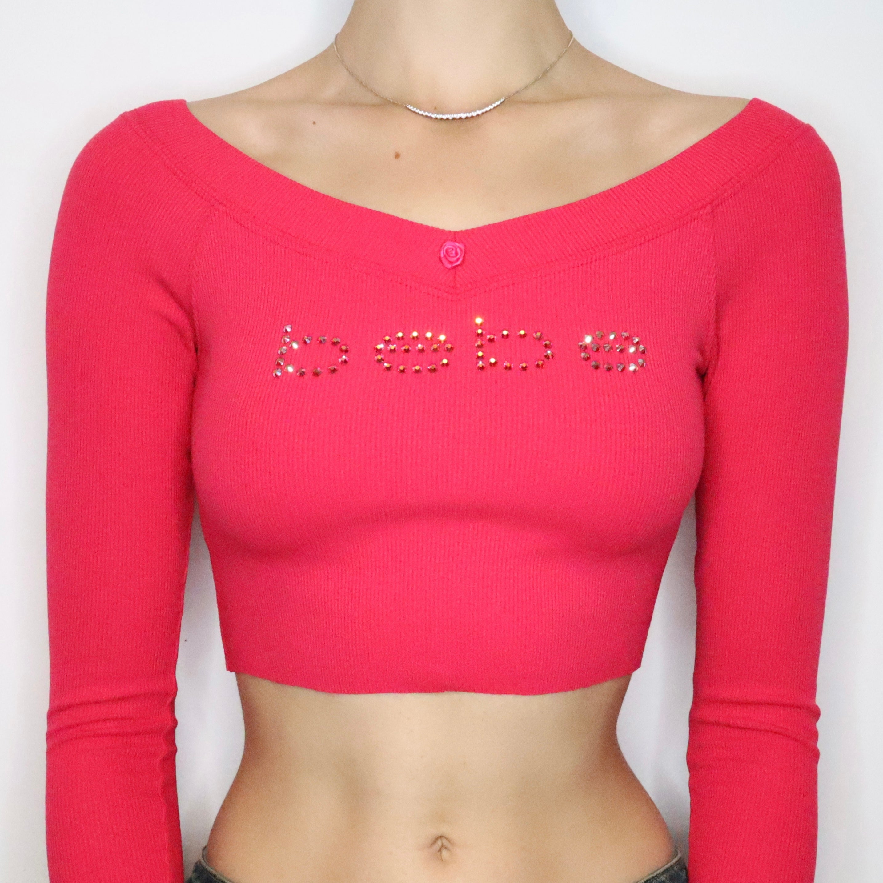 Fuchsia Bebe Cropped Top (XS)