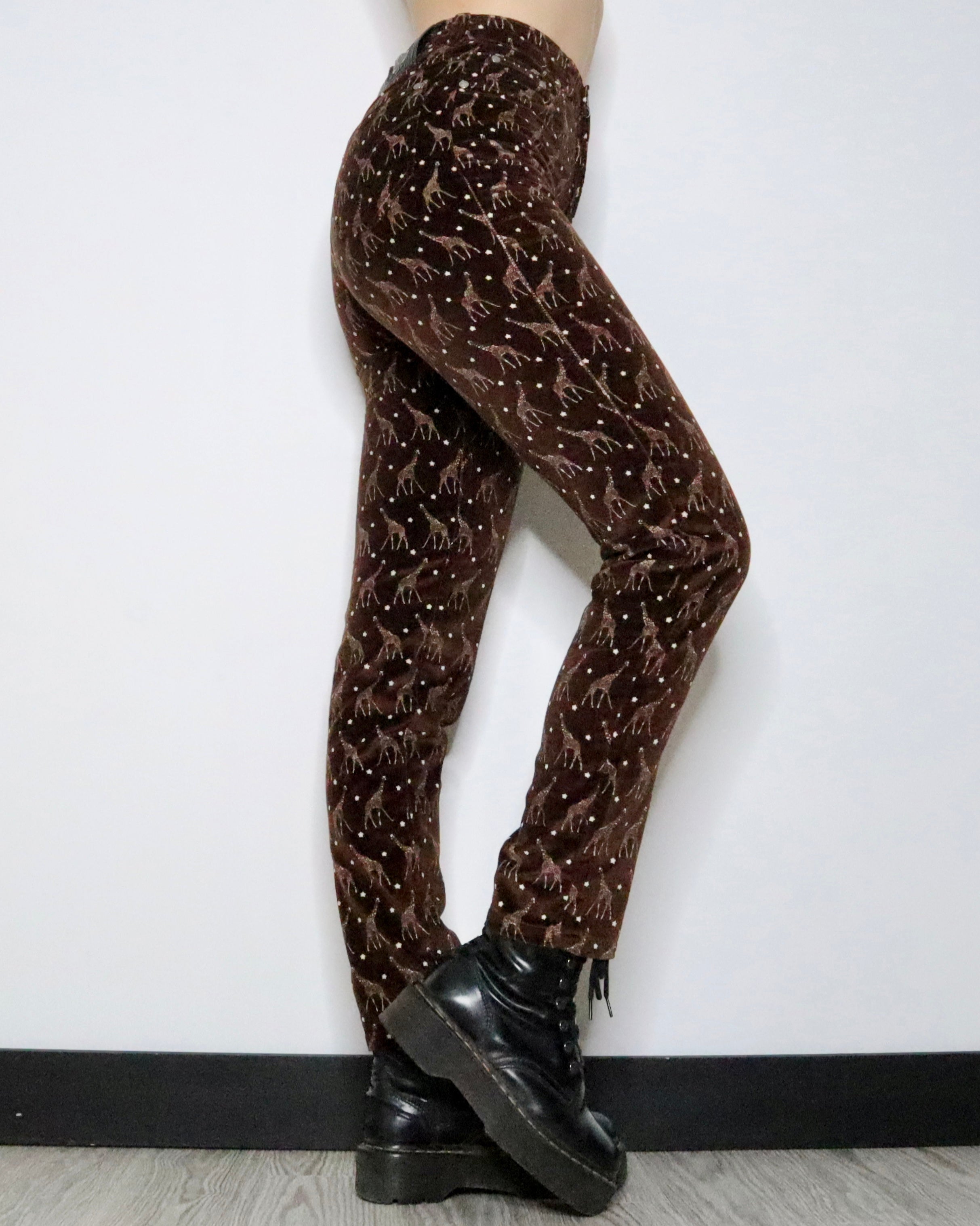 Versace Velvet Giraffe Pants (Small) 