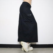 Black Cargo Maxi Skirt (Medium)