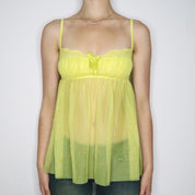 Fluorescent Yellow Babydoll Top (S-M)