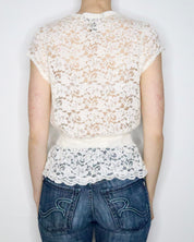 White Lace Blouse (Large) 