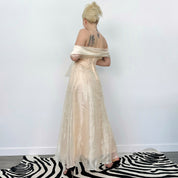 Vintage Embroidered Princess Gown (XS)