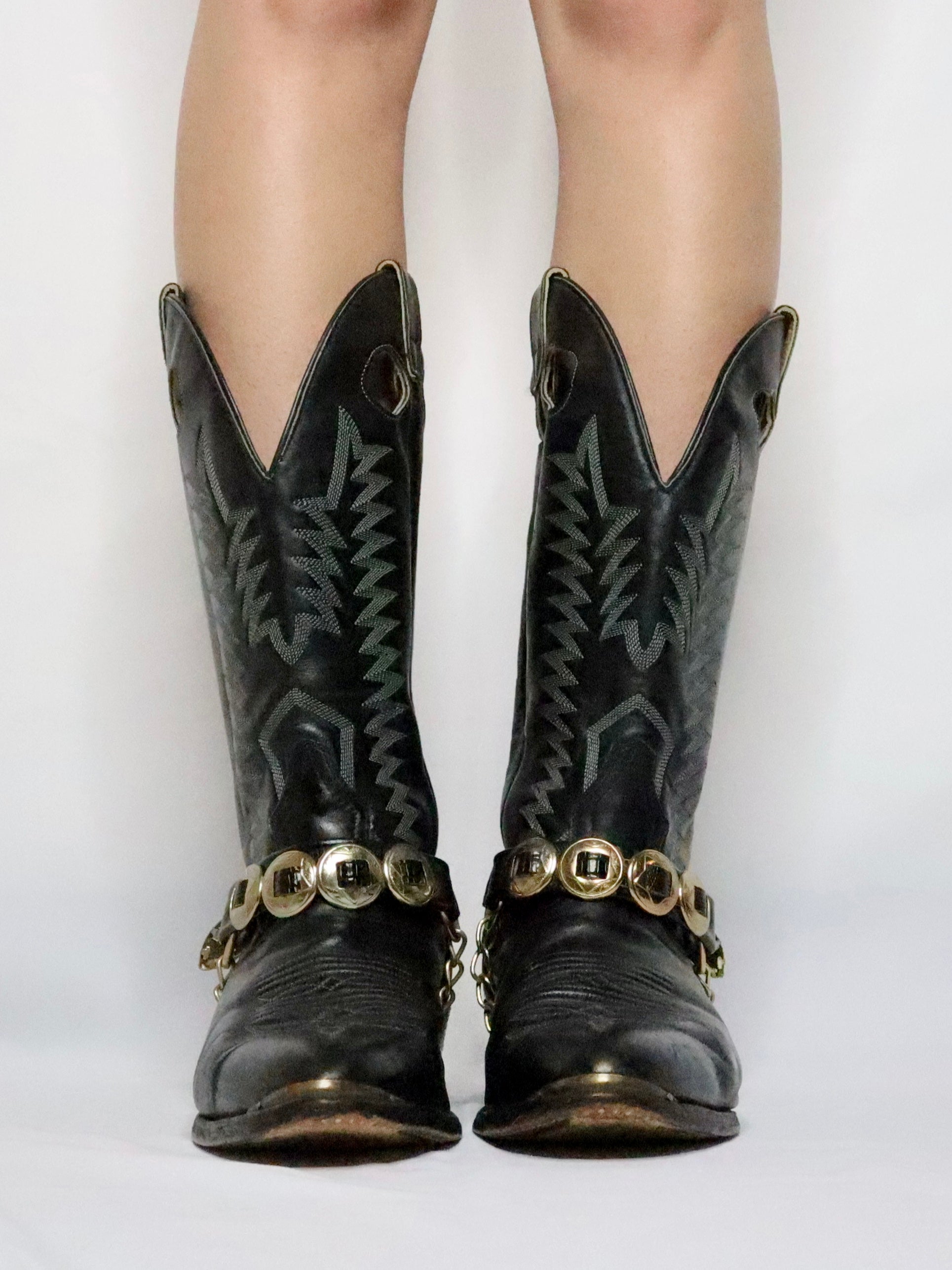 Black Cowboy Boots (8.5-9 US)